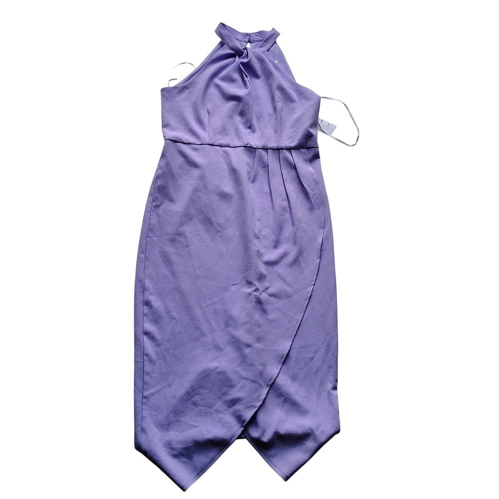 NWOT Julia Jordan Lilac Halter Neck Sleeveless Party Cocktail Midi Dress size 14 - Picture 2 of 7